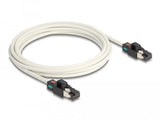 Delock Netzwerkcable Rj45 Stecker Zu Stecker Cat.6a S Ftp Mit Drehbarer Farbmarkierung 3 M Weiss