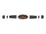 Delock Cableverbinder T-Form Für Aussenbereich 5 Pin, Ip68 Wasserdicht, Schraubbar, Cabledurchmesser 4,5 - 7,5 Mm Schwarz