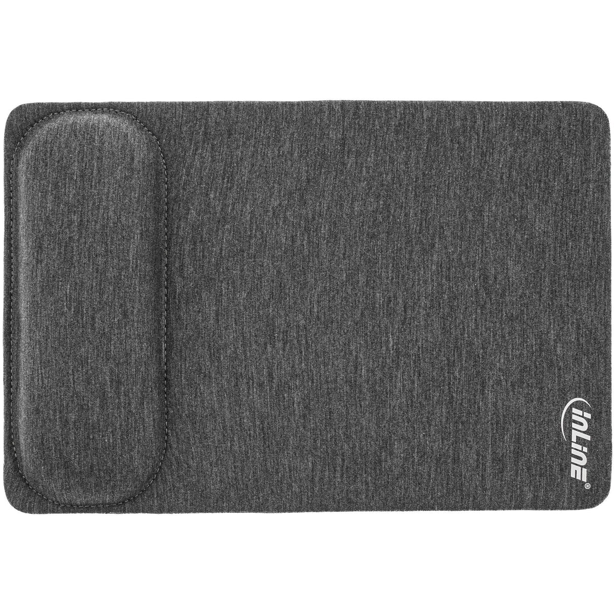Inline® Mouse Pad With Wrist-Rest, Textile, Negro
