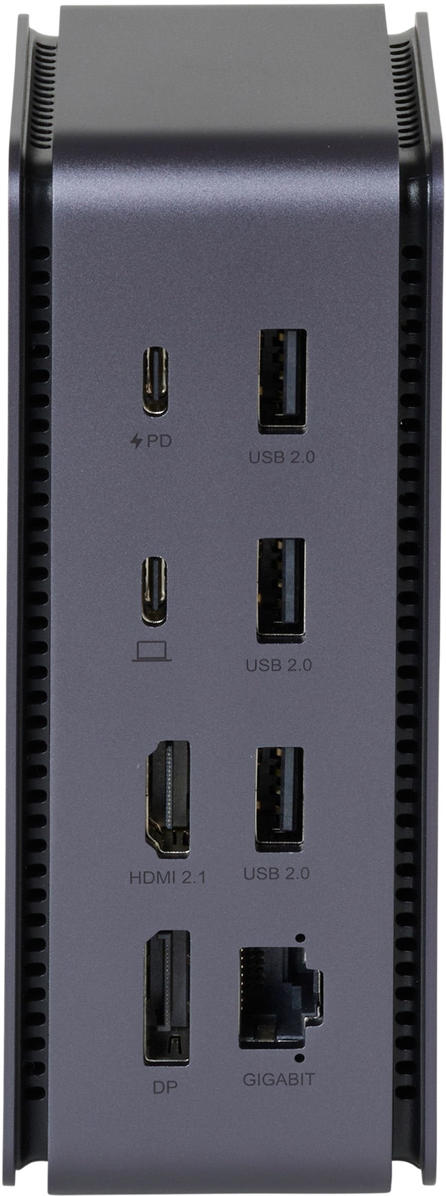 Estuff Es623015 Base Para Portátil Y Replicador De Puertos Alámbrico Usb4 Aluminio, Negro
