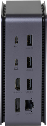 Estuff Es623015 Base Para Portátil Y Replicador De Puertos Alámbrico Usb4 Aluminio, Negro