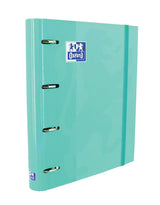 Oxford Carpeta 4 Anillas Classic Europeanbinder C/ Recambio 100h 5x5 A4+ Ice Mint