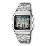 Casio A500wa-1df Vintage Kollektion Weltzeit Uhr, Plata