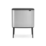 Brabantia 316081 Papelera 33 L Rectangular Acero Inoxidable Negro, Acero Inoxidable