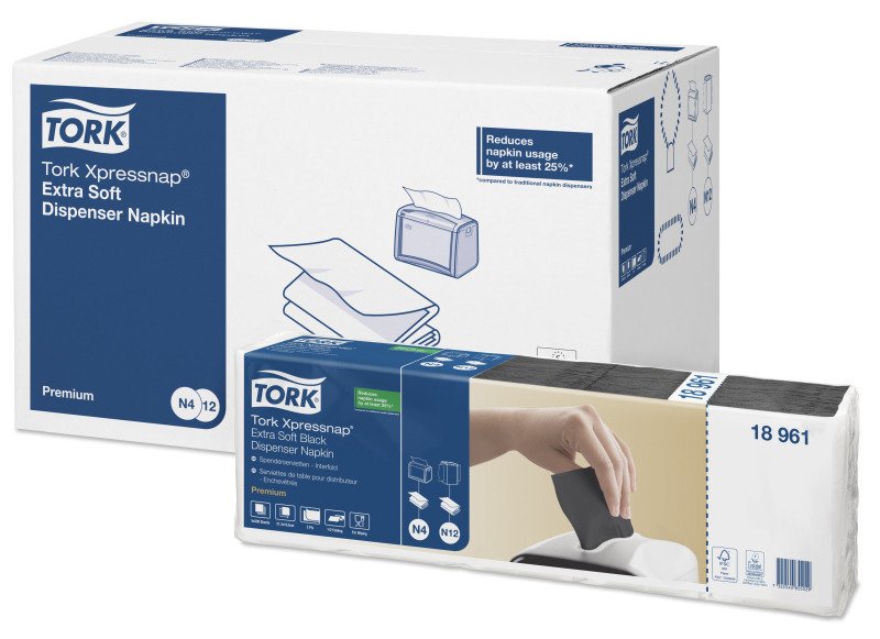Tork Servietten 16,5 X 21,3 Cm 2-Lagig Negro