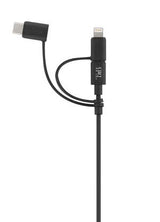 Câble T Nb 3en1 Usb - Lightning / Micro-Usb / Usb-C M/M 1,5m (Negro)