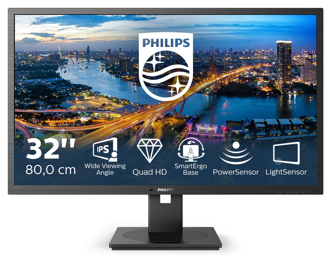 Monitor Philips Profesional 325b1l 31.5'/ Qhd/ Multimedia/ Negro