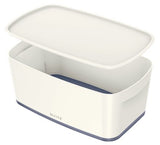 Leitz Caja Almacenamiento Mybox Wow Pequeña C/Tapa 318x128x191mm Gris/Blanco