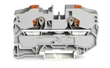 Wago 2216-1201 2-Borne De Paso Para Conductores ,Con Drcker,16mm,Gris
