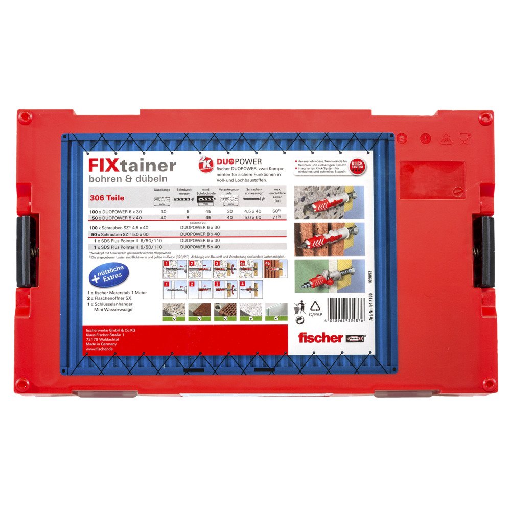 Fischer Fixtainer - Taladro Y Tapon