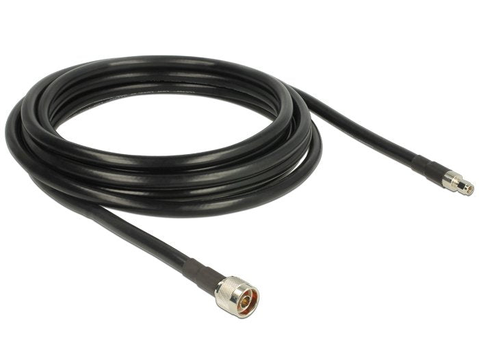 Delock Cable De Antena De Macho N  Macho Rp-Sma Cfd400 Llc400 5 M De Baja Pérdida