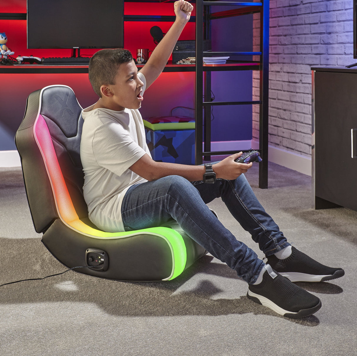 EAN 0094338514032 - X Rocker Chimera Silla gaming Negro, Blanco imagen 12