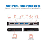 Stacja Dokujaca Usb-C 4k Hdmi, Usb 3.2 Gen 1, Koncentrator Usb-A, Gbe, Karta Pamieci, Ladowanie Pd 100 W, Odlaczany Przewód U442-Dock5d-Gy