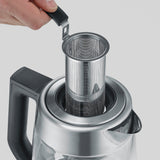 Tetera De Cristal Severin Deluxe Wk 3480 Acero Inoxidable/Transparente, 1,7 Litros 4008146045196