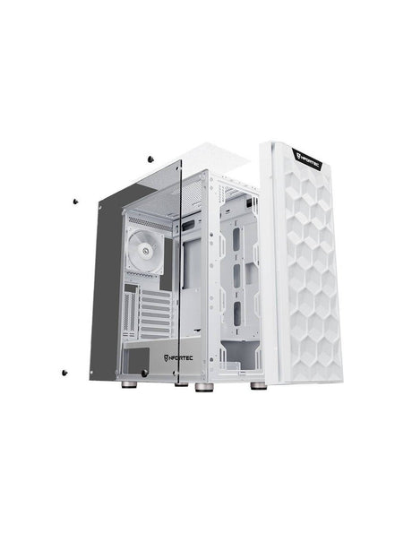 EAN 8435443721731 - Nfortec NF-CS-AZIR-W carcasa de ordenador Torre Blanco imagen 5