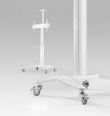 Gembird Aluminum Tv Floor Stand With Caster Wheels 37-70" White