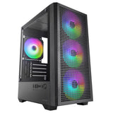 Caja Pc Atx Semitorre Mars Gaming Mc-Quantum Doble Cristal Templado Argb Gpu 335mm Negra