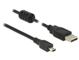 5m - Usb 2.0-A Usb 2.0 Mini-B 5m Usb A Mini-Usb B Männlich Männlich Schwarz Usb Cable