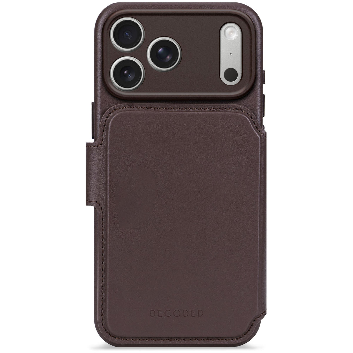 Decoded Leather Detachable Wallet Ip 17 Pro Chocolate Brown