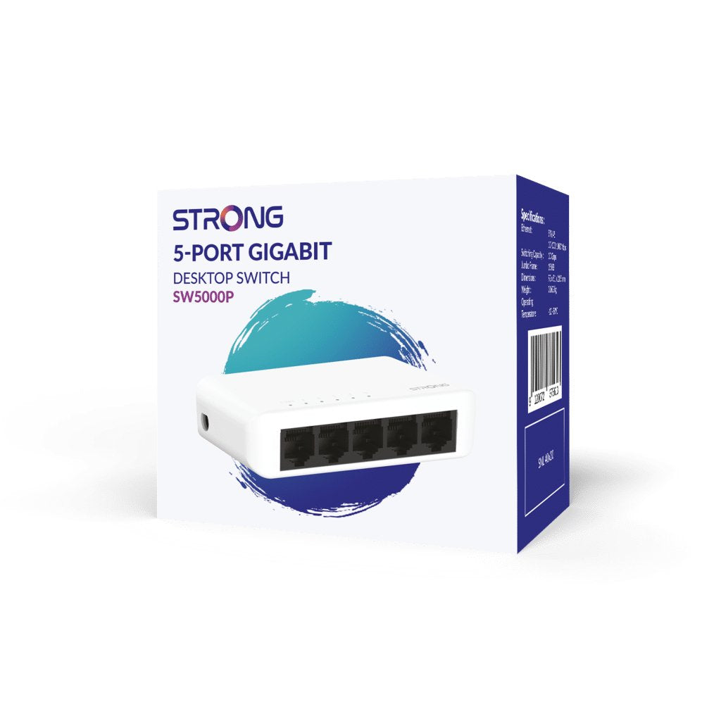 EAN 9120072375613 - Strong SW5000P switch Gigabit Ethernet (10/100/1000) Blanco imagen 8
