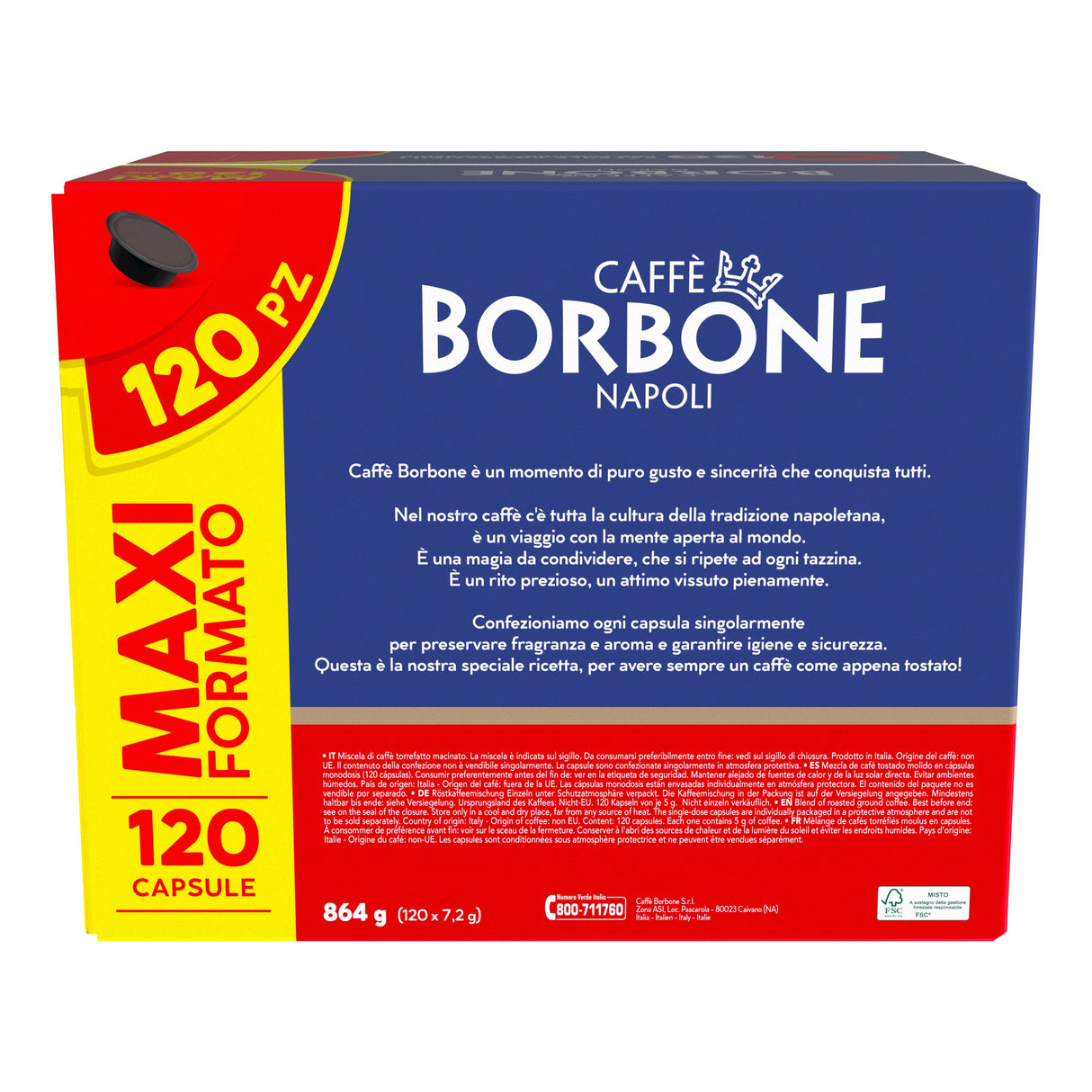 EAN 8034028337239 - Caffè Borbone AMSBLUNOBILE120P bolsita y cápsula de café 120 pieza(s) imagen 2