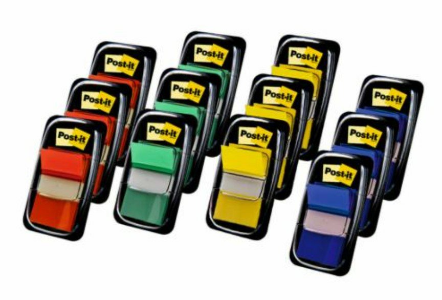 Post-It Index Mixto Con Tarjetas Dobles 3x680-Gb2 + 3x680-Ry2 (10 Tarjetas +2 Gratis)