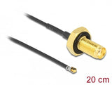 Delock Antennencable Sma Buchse Zum Einbau Zu Mhf 4l Lk Stecker 1.37 20cm Gewindelnge 10mm Spritzwassergeschtzt