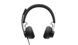 Auriculares Logitech Zone Wired Ms Teams Con Micrófono Usb Negros