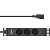 Regleta Inline De 10", Contacto De Protección De 3 Vías, Conexión C14, Sin Interruptor