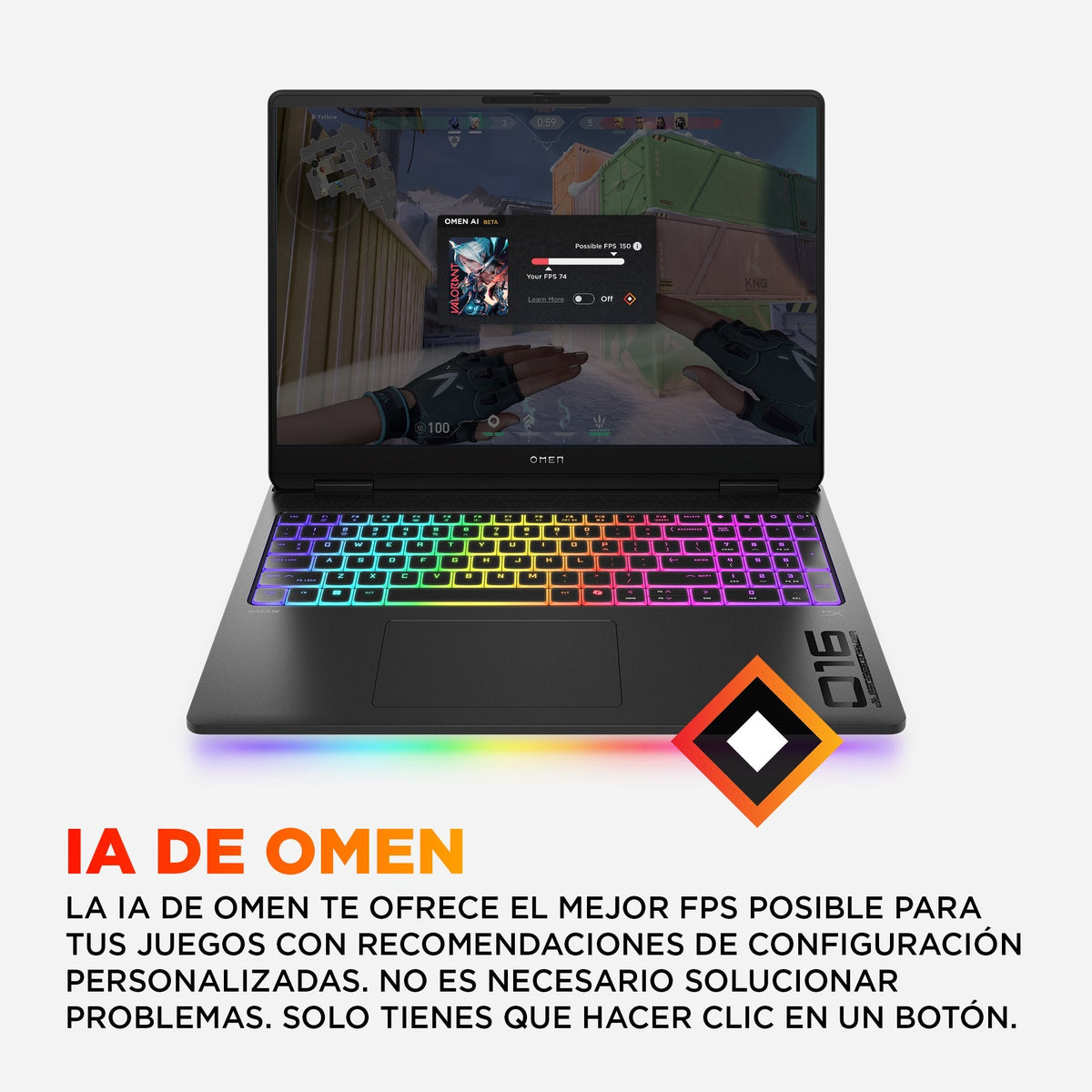 Portátil Gaming Omen Max 16-Ak0006ns, Copilot+Pc, Ryzen Ai 9-Hx 375, 32gb, 1tb Ssd, Nvidia Geforce Rtx 5070ti 12gb, 16", W11 - Negro