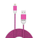 Cable Nylon Pantone Lightning A Usb 1.5m Rosa