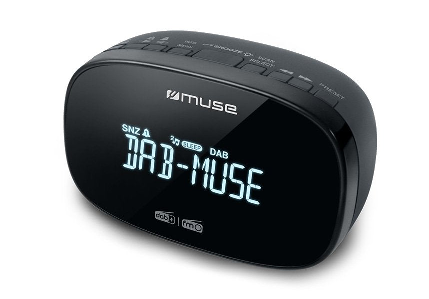 Muse Dab+ Fm Dual Alarma Clock Radio M-150 Cdb Negro