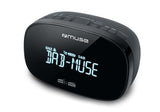 Muse Dab+ Fm Dual Alarma Clock Radio M-150 Cdb Negro
