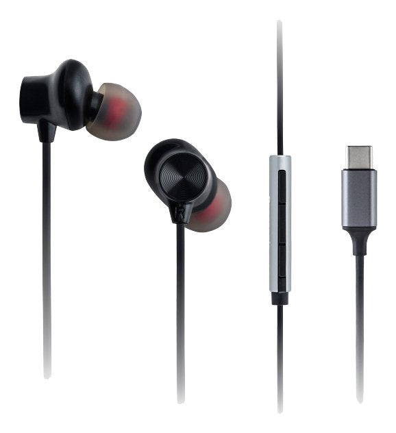 Auriculares Panasonic Rp-Tcm225dek Alámbrico  Usb Tipo C Negro