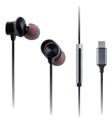 Auriculares Panasonic Rp-Tcm225dek Alámbrico  Usb Tipo C Negro