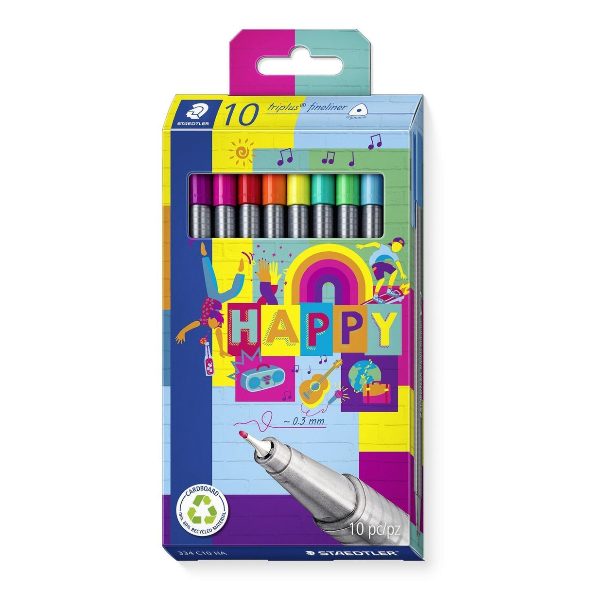 Staedtler Rotulador Triplus Fineliner 334 Punta Superfina Estuche 10 C/Surtidos