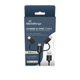Mediarange 3-In-1 Cable, Micro Usb, Usb-C Und Lightning, Sw