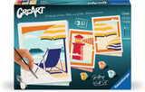 Juego De Pared De La Galería Ravensburger Creart - En La Playa, Pintura 23901