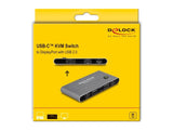 Delock 11487 Switch Kvm Usb-C A Displayport 8k 30 Hz Con Usb 2.0