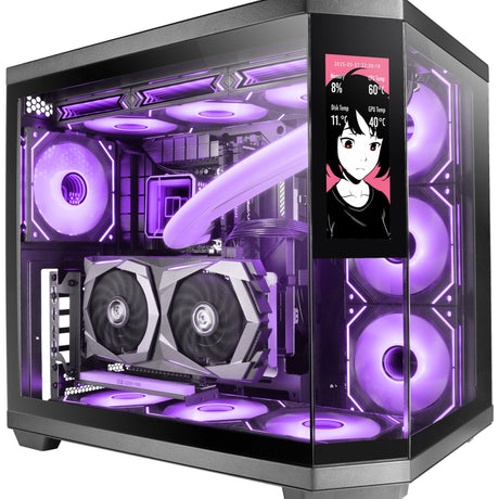 EAN 8435693113126 - Mars Gaming MC3TCORELCD carcasa de ordenador Midi Tower Negro imagen 1