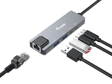 EAN 4015867239308 - Equip 133496 base para portátil y replicador de puertos Alámbrico USB 3.2 Gen 1 (3.1 Gen 1) Type-C Gris imagen 7