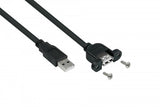 Kabelmeister Usb2.0 Extensión A-St.-Empotrable.A Negro. 0,3m