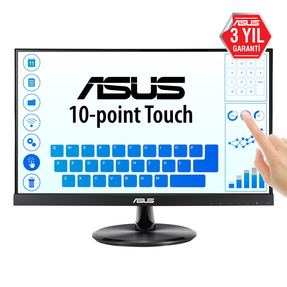 EAN 4718017058964 - ASUS VT229H pantalla para PC 54,6 cm (21.5") 1920 x 1080 Pixeles Full HD LED Pantalla táctil Negro imagen 1