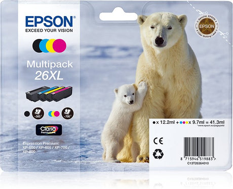 EAN 3781946388588 - Epson Polar bear C13T26364010 cartucho de tinta 1 pieza(s) Original Negro, Cian, Magenta, Amarillo imagen 1