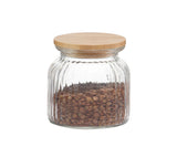 Bote Cocina Vidrio Bambú 600ml Ms72136 Andrea House