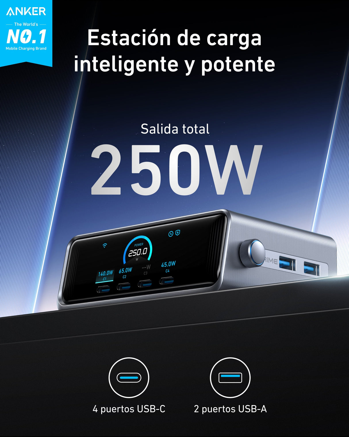 EAN 0194644040437 - Anker Prime GaN Universal Negro Carga rápida Interior imagen 3