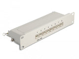 Delock Panel De Conexiones De 10" De 8 Puertos Cat.6a 1u Gris