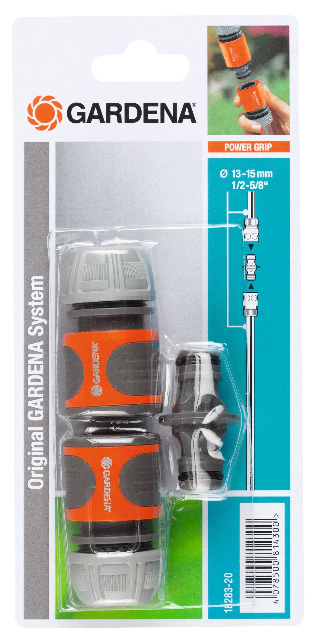 Gardena 18283-20 Accesorio Para Manguera Conector De Manguera Gris, Naranja, Plata 1 Pieza(S)