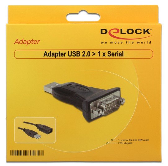 Delock Adaptador Usb 2.0 A Serie Db9 M/M Negro 61460
