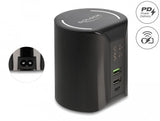 Delock Usb Und Cableloses Cargador 1 X Usb Type-C Pd + 2 X Usb Typ-A Mit 58 W